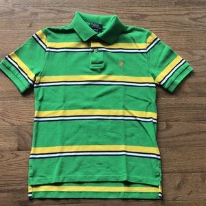 Ralph Lauren Boys Short Sleeve Striped Polo Size M